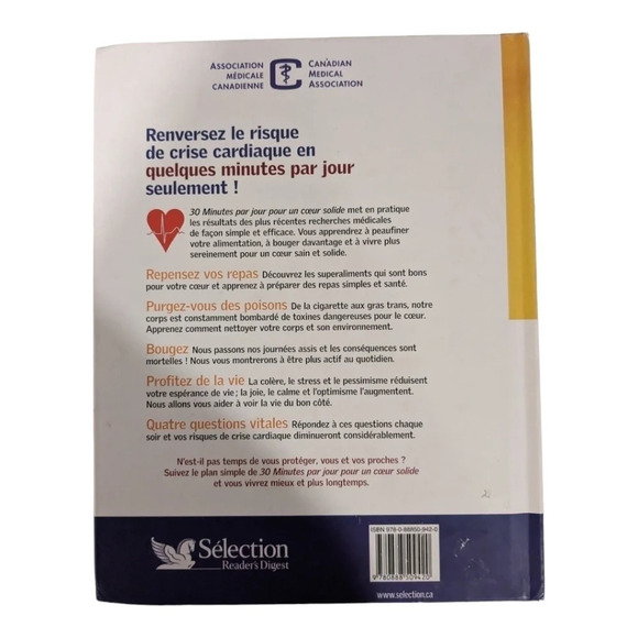Canadian Medical Association 30 Minutes for a Healthy Heart Book (French) - Picture 2 of 6